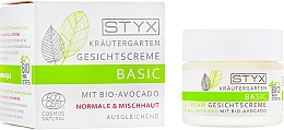 Ausgleichende Gesichtscreme für normale und Mischhaut mit Bio Avocado - Styx Naturcosmetic Basic Mit Bio-Avocado — Bild N1