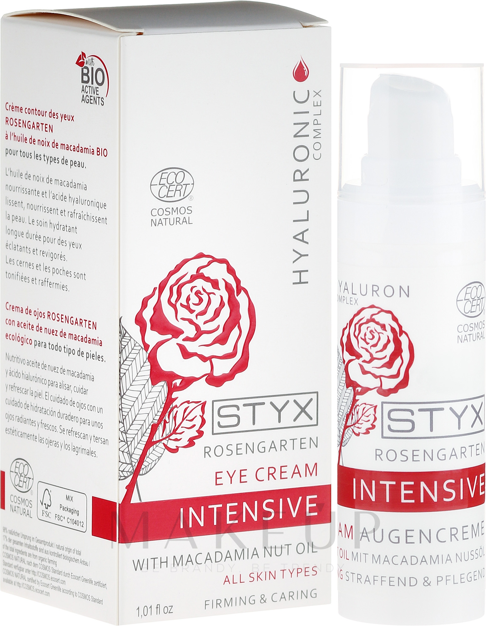 Straffende und pflegende Augencreme mit Macadamianussöl - Styx Naturcosmetic Rose Garden Intensive Eye Cream — Bild 30 ml