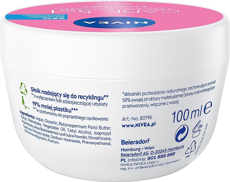 Weichmachende Gesichtscreme für trockene und empfindliche Haut mit Aloe Vera - NIVEA Care Light Soothing Cream — Foto N3