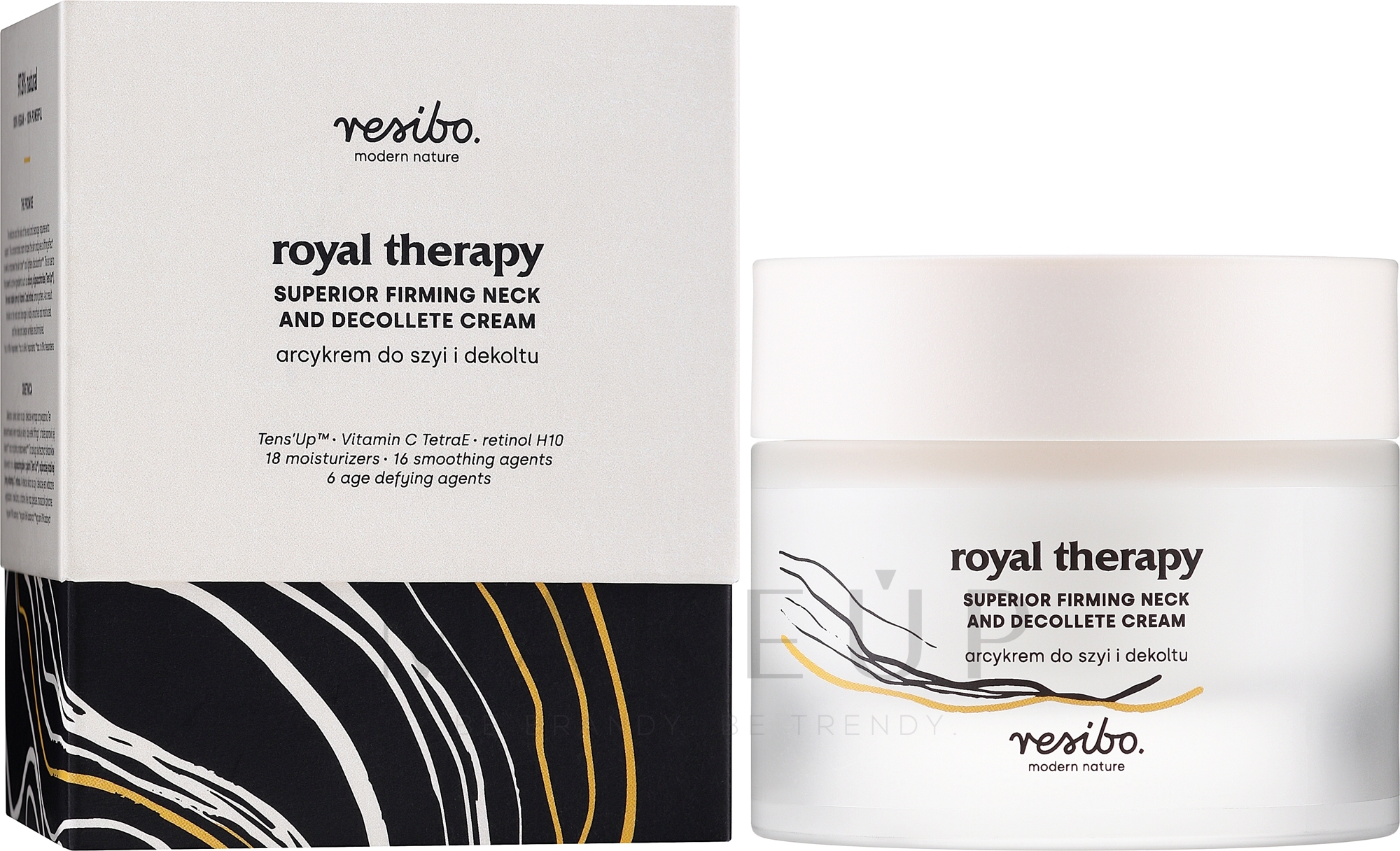 Creme für Hals und Dekolleté - Resibo Royal Therapy Superior Firming And Decollete Cream — Bild 50 ml