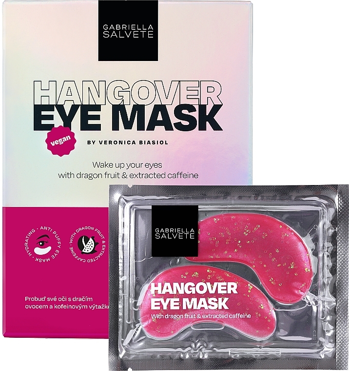 Augenmaske mit Koffein und Drachenfruchtextrakt - Gabriella Salvete Hangover Eye Mask by Veronica Biasiol  — Bild N2