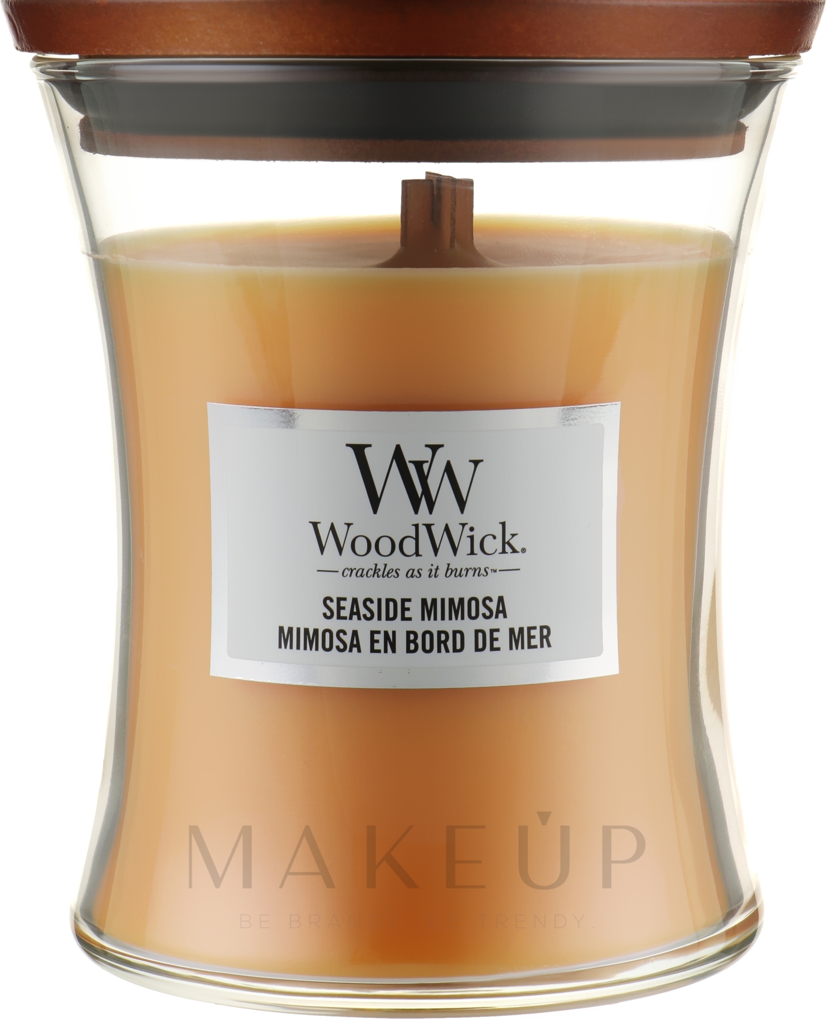 Duftkerze im Glas Seaside Mimosa - WoodWick Hourglass Candle Seaside Mimosa — Bild 275 g