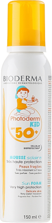 Sonnenschutz-Schaum für empfindliche Kinderhaut ab 12 Monaten SPF 50+ - Bioderma Photoderm KiD Mousse SPF 50+ — Bild N1