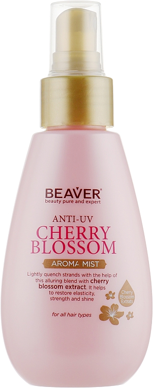 Stärkendes Aromaspray für gefärbtes Haar mit Sakura-Blütenextrakt - Beaver Professional Anti-UV Aroma Mist Cherry Blossom Refreshing Spray — Bild N1