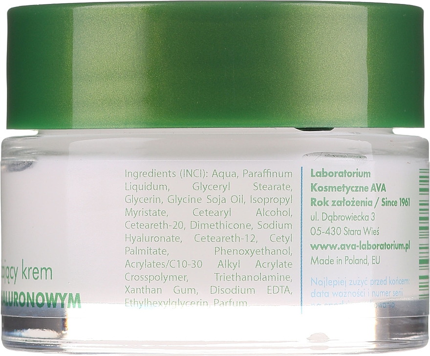 Extra feuchtigkeitsspendende Gesichtscreme mit Hyaluronsäure - AVA Laboratorium Ultra Moisturizing Hyaluronic Cream — Bild N2