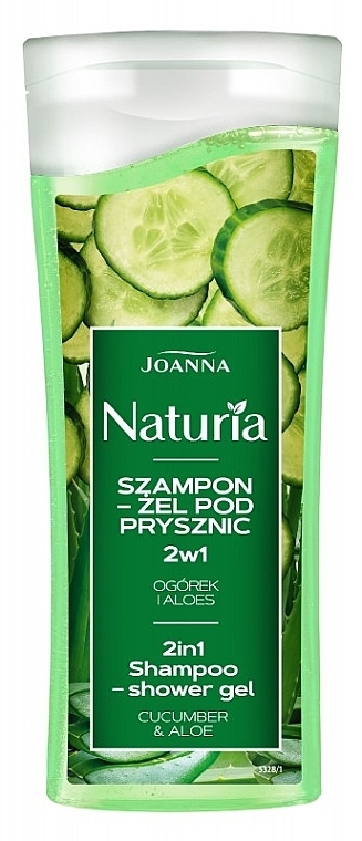 Shampoo-Duschgel Gurke und Aloe - Joanna Naturia Shampoo-Shower Gel 2in1 Cucumber & Aloe — Bild N1