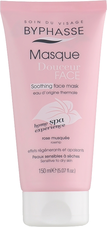 Beruhigende und regenerierende Gesichtsmaske mit Hagebuttenöl für trockene und empfindliche Haut - Byphasse Soothing Face Mask — Bild N2