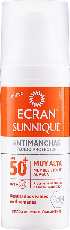 Sonnenschutzfluid für das Gesicht gegen Pigmentflecken SPF 50+ - Ecran Sunnique Antimanchas Facial Spf50+ — Bild N1