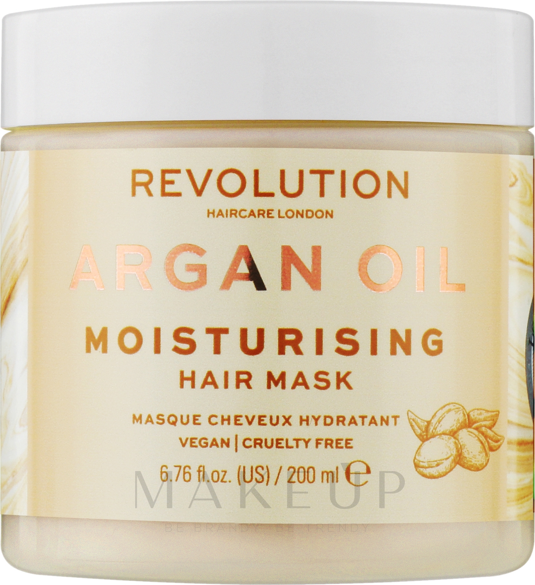 Weichmachende, feuchtigkeitsspendende Haarmaske mit Arganöl - Makeup Revolution Moisturising Argan Oil Hair Mask — Bild 200 ml