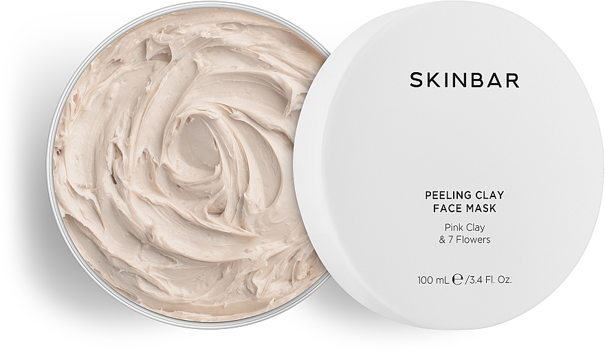 Peeling-Gesichtsmaske mit rosa Ton und 7 Blütenextrakten - SKINBAR Pink Clay & 7 Flowers Face Mask — Bild N1