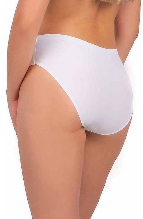 Nahtlose Damenhöschen Figi Maxi Bikini hohe Taille und Laserschnitt weiß - Moraj — Bild N1