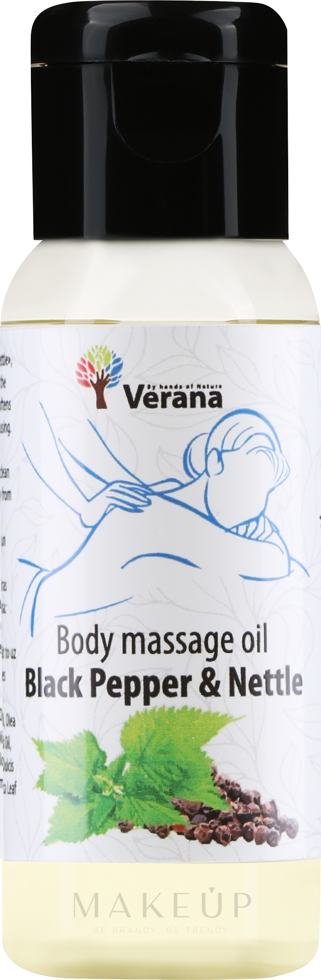 Körpermassageöl Black Pepper and Nettle - Verana Body Massage Oil  — Bild 30 ml