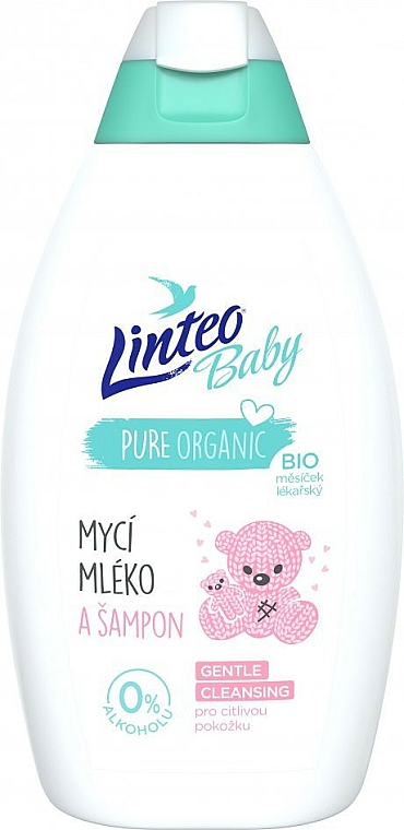 Reinigungsmilch & Shampoo für Kinder - Linteo Baby Pure Organic Cleansing Milk & Shampoo — Bild N1