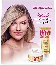 Düfte, Parfümerie und Kosmetik Haarpflegeset - Dermacol Hair Ritual Grow & Super Blonde (Shampoo 250ml + Haarmaske 200ml)