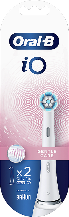 Austauschbare Zahnbürstenköpfe für elektrische Zahnbürste weiß - Oral-B Braun iO Gentle Care — Bild N1