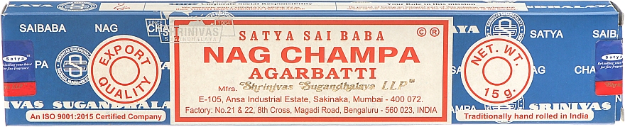 Räucherstäbchen Indisch - Satya Nag Champa Agarbatti — Bild N1