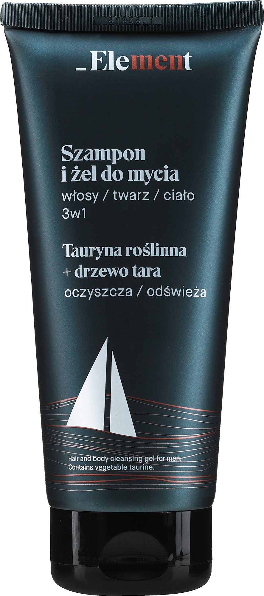 3in1 Shampoo-Duschgel für Haare, Gesicht und Körper für Männer - Vis Plantis Element — Bild 200 ml