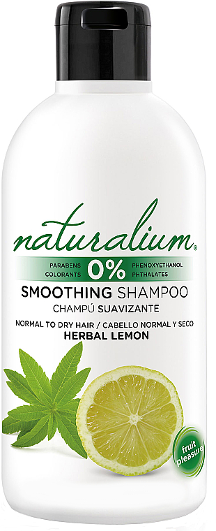 Glättendes Shampoo für normales und trockenes Haar mit Minze und Zitrone - Naturalium Herbal Lemon Smoothing Shampoo — Bild N1