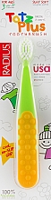 Kinderzahnbürste grün-gelb - Radius Tots Plus Toothbrush — Bild N1