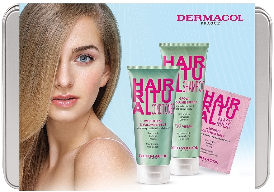 Set - Dermacol Hair Ritual Grow & Volume (shm/250ml + cond/200ml + mask/200ml) — Bild N1