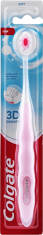 Zahnbürste weich 3D Density weiß-rosa - Colgate 3D Density Soft Toothbrush — Bild N1