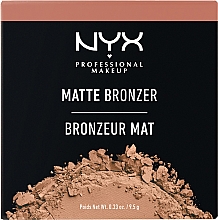 Bronzer - NYX Professional Makeup Matte Bronzer — Bild N2