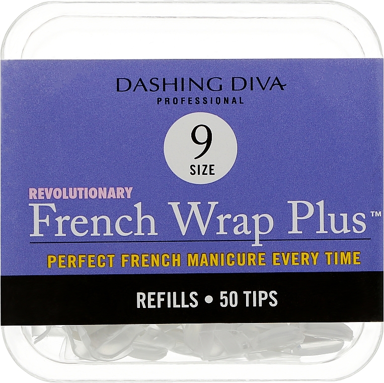 Nageltips French Wrap - Dashing Diva French Wrap Plus White 50 Tips Size 9 — Bild N1