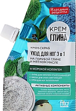 Düfte, Parfümerie und Kosmetik Fuß-Cremepeeling mit blauem Ton und Minzöl 3in1 - Fito Kosmetik Volksrezepte
