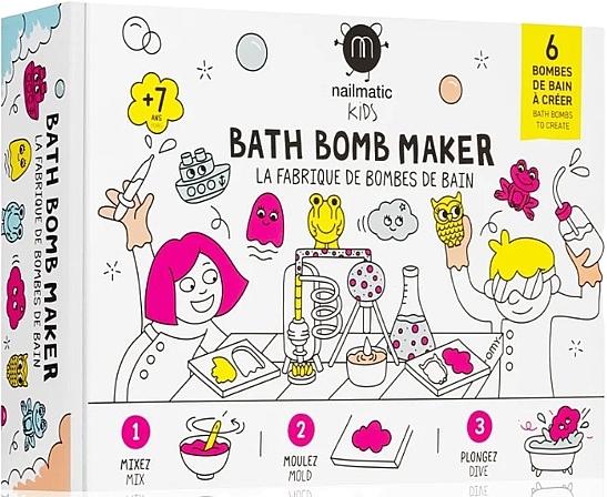 Badeset - Nailmatic DIY Kit Bath Bomb Maker  — Bild N1