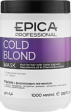 Düfte, Parfümerie und Kosmetik Haarmaske mit violettem Pigment - Epica Professional Cold Blond Mask With Violet Pigment 