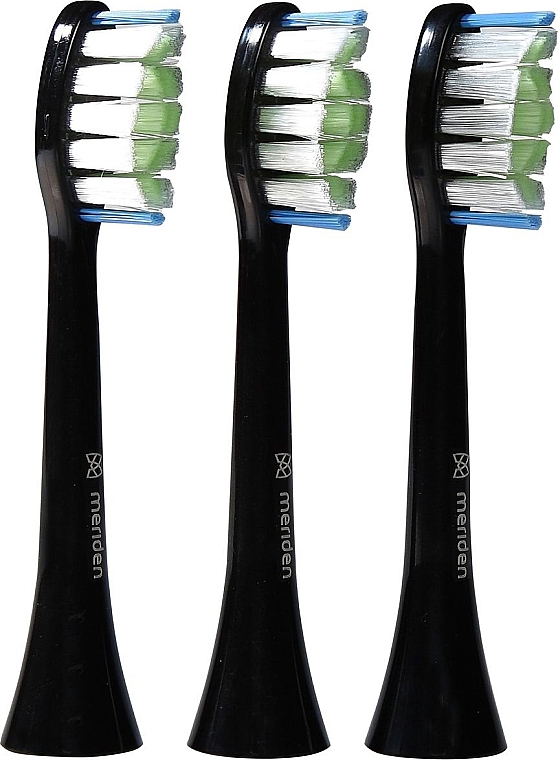 Zahnbürstenkopf für elektrische Zahnbürste 3 St. schwarz - Meriden Sonic DailyCare Family Black — Bild N1