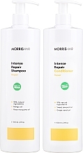 Düfte, Parfümerie und Kosmetik Set - Morris Hair Intense Repair Synergy Kit (Shampoo 1000ml + Conditioner 1000ml) 