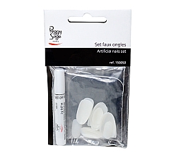 Düfte, Parfümerie und Kosmetik Set - Peggy Sage Artifical Nails Set (tips/20 + glue/2g)