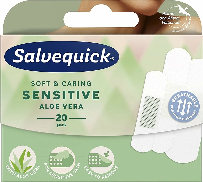 Pflaster mit Aloe Vera für empfindliche Haut - Salvequick Sensitive Aloe Vera