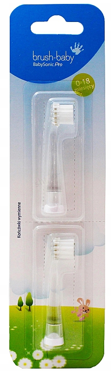 Zahnbürstenkopf für elektrische Zahnbürste 0-18 Monate 2 St. - Brush-Baby BabySonic Pro  — Bild N1