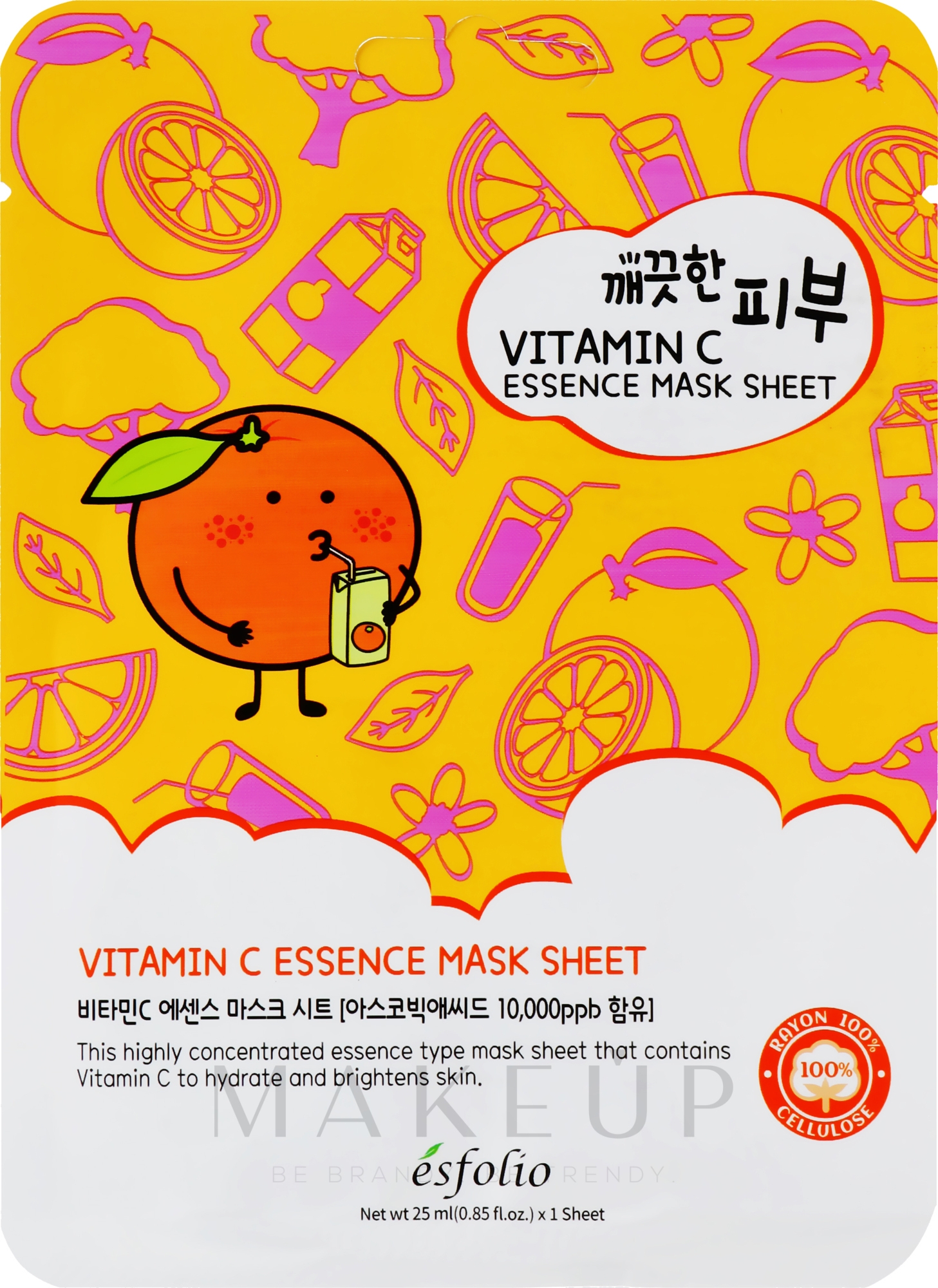 Tuchmaske für das Gesicht mit Vitamin C - Esfolio Pure Skin Vitamin C Essence Mask Sheet — Bild 25 ml