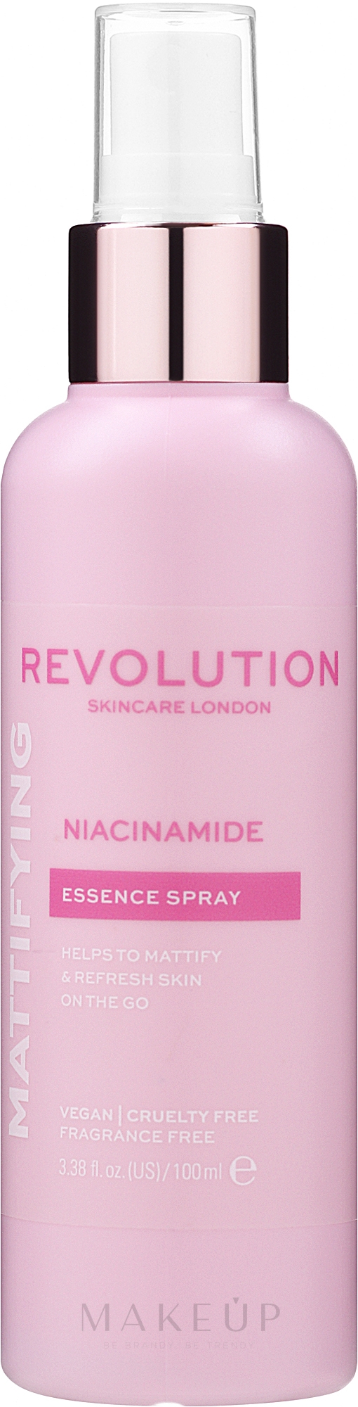 Mattierendes Gesichtsspray mit Niacinamid - Revolution Skincare Niacinamide Mattifying Essence Spray — Bild 100 ml