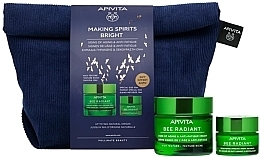 Düfte, Parfümerie und Kosmetik Set - Apivita Making Spirits Bright Set Rich (gel/cr/50ml + cr/balm/15ml + bag/1pcs)