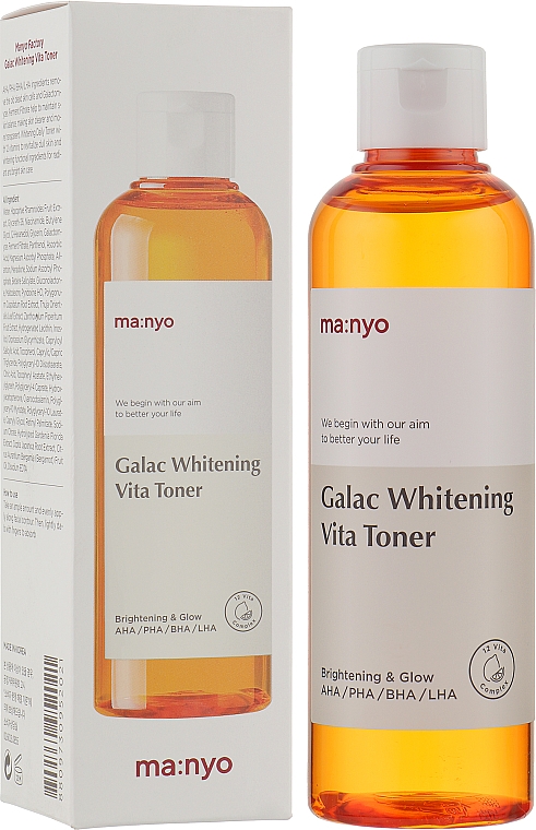 Aufhellendes Gesichtswasser mit Galaktomie und Vitaminkomplex - Manyo Galac Whitening Vita Toner — Bild N1