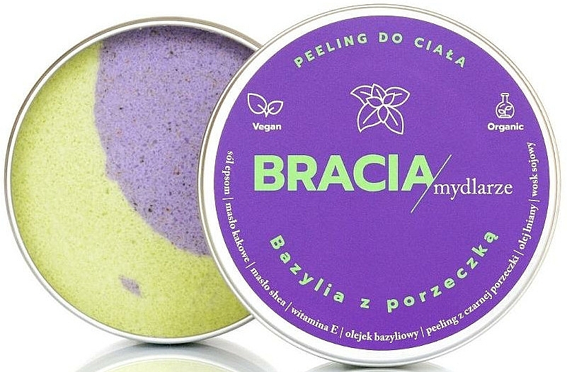 Körperpeeling mit Basilikum und roter Johannisbeere - Bracia Mydlarze Basil & Currant Salt Scrub — Bild N2