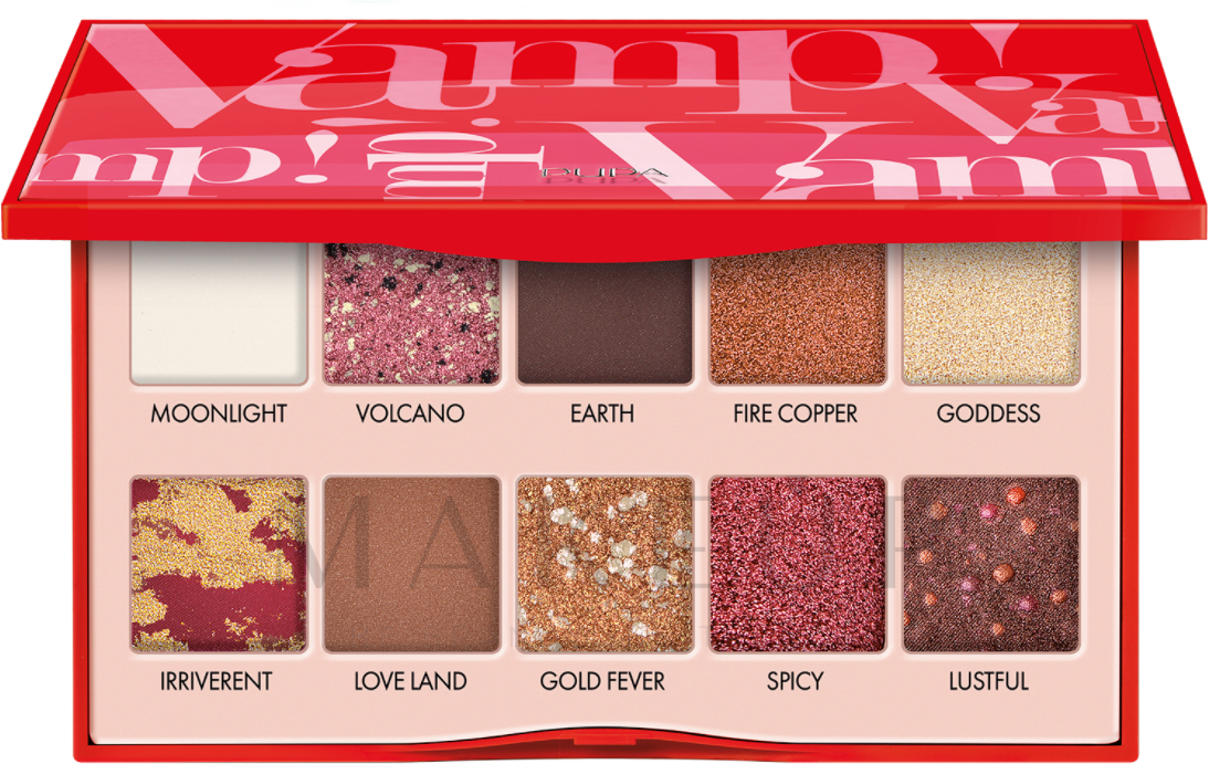 Aromatische Augenpalette rot - Pupa Vamp! Palette Red — Bild 001 - Irriverent Red