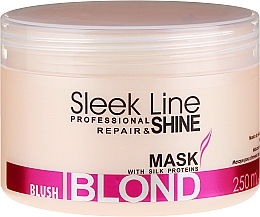 Düfte, Parfümerie und Kosmetik Maske für rosa Farbtöne für blondes, aufgehelltes und graues Haar - Stapiz Sleek Line Blush Blond Mask