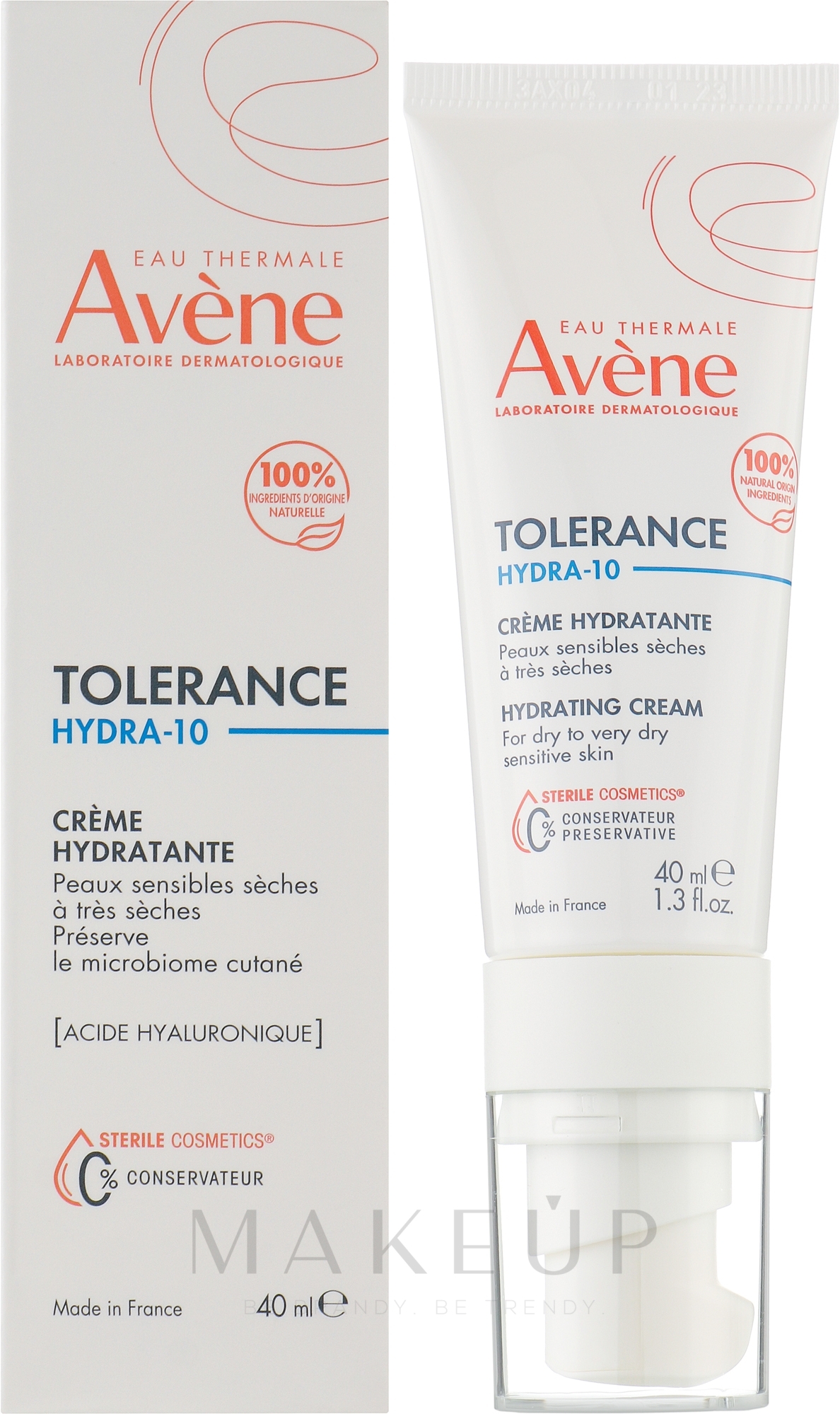Feuchtigkeitsspendende Gesichtscreme mit Hyaluronsäure und Thermalwasser - Avene Tolerance Hydra-10 Hydrating Cream — Bild 40 ml