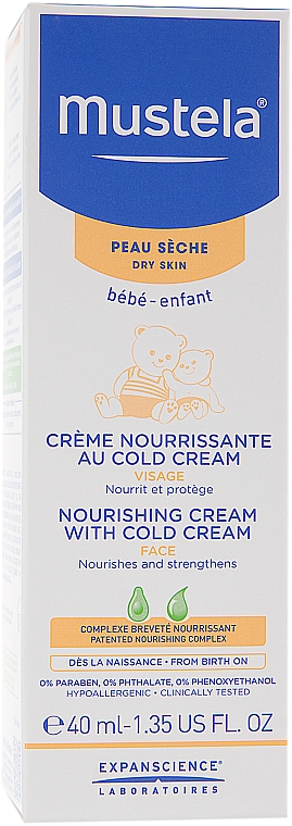 Nährende Gesichtscreme mit kalter Creme für Babys - Mustela Bebe Nourishing Cream with Cold Cream — Bild N5