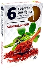 Düfte, Parfümerie und Kosmetik Teekerze Sandelholz 6 St. - Admit Scented Tea Light Sandalwood