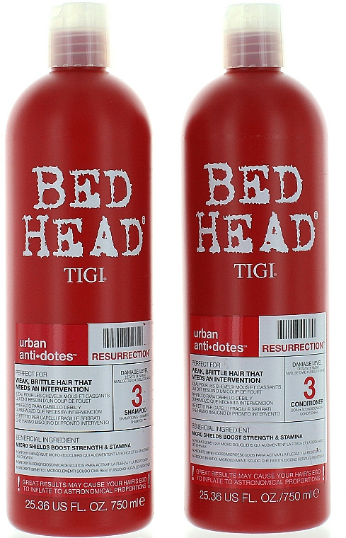 Haarpflegeset - Tigi Bed Head Resurrection Shampoo&Conditioner (Shampoo 750ml + Conditioner 750ml) — Bild N2
