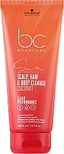 Shampoo für Kopfhaut, Haare und Körper - Schwarzkopf Professional Bonacure Sun Protect 3-In-1 Scalp, Hair & Body Cleanse Coconut — Bild N2
