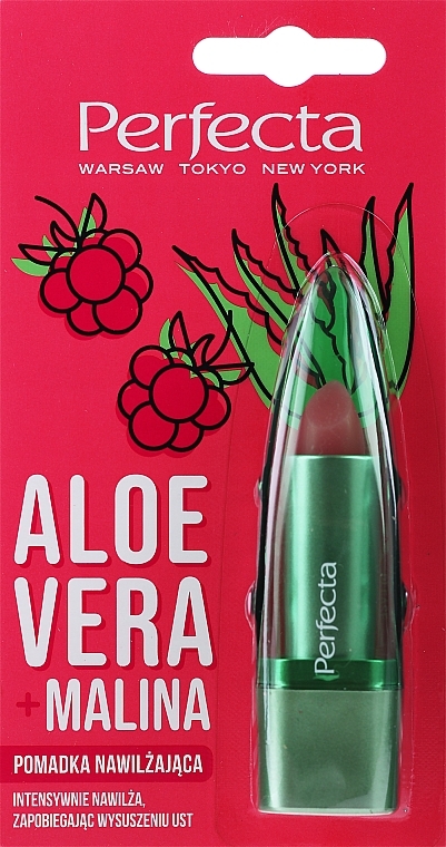 Feuchtigkeitsspendender Lippenbalsam mit Aloe Vera und Himbeere - Perfecta Aloe Vera + Raspberry