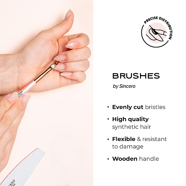 Doppelseitiger Nageldesign-Pinsel - Sincero Salon Double Use Brush — Bild N4