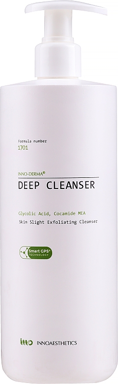 Tief reinigender und ausgleichender Gesichtswaschschaum für fettige Haut mit Glykolsäure - Innoaesthetics Inno-Derma Deep Cleanser — Bild N3